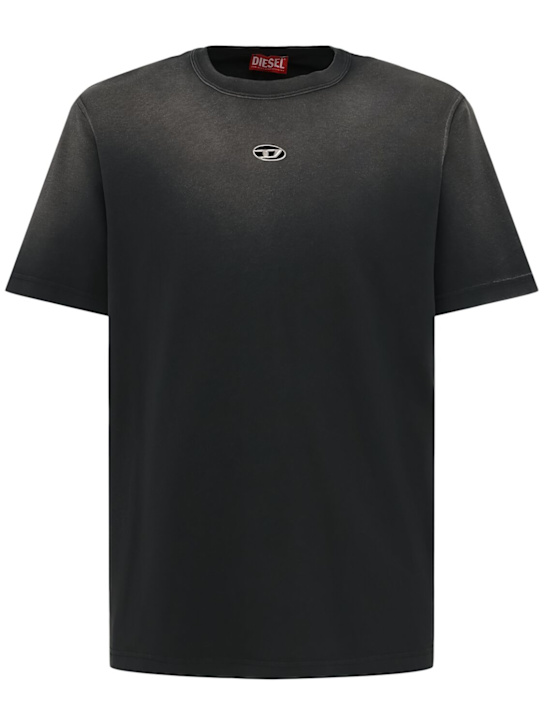 Diesel: T-adjust cotton jersey t-shirt - Grey - men_0 | Luisa Via Roma