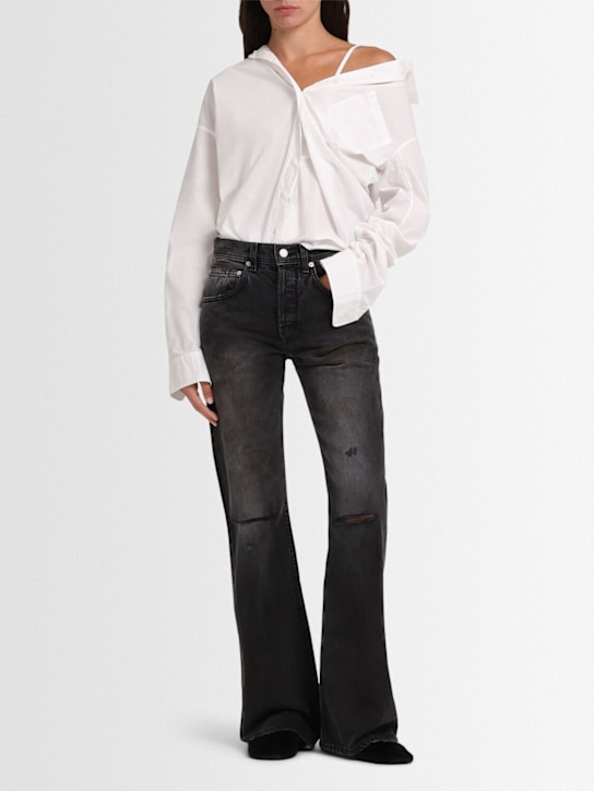 Enfants Riches Déprimés: Wider flared leg jeans - Grey - women_1 | Luisa Via Roma