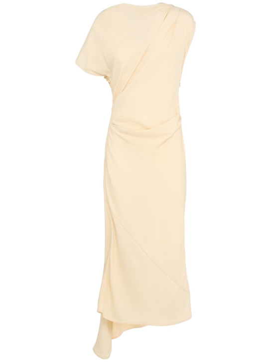 Proenza Schouler: Hallie hammered viscose midi dress - Ivory - women_0 | Luisa Via Roma