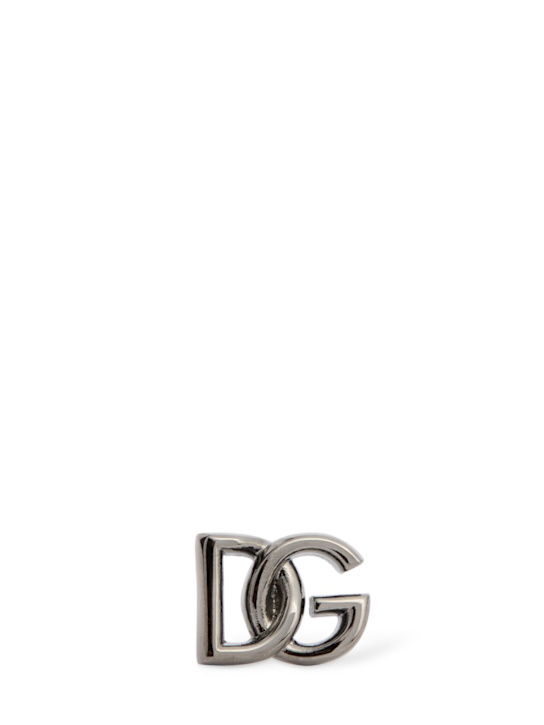 Dolce&Gabbana: Bijoux brass mono earring - Ruthenium - men_0 | Luisa Via Roma