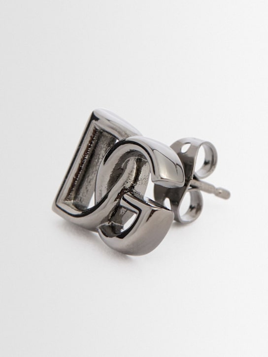 Dolce&Gabbana: Bijoux brass mono earring - Ruthenium - men_1 | Luisa Via Roma