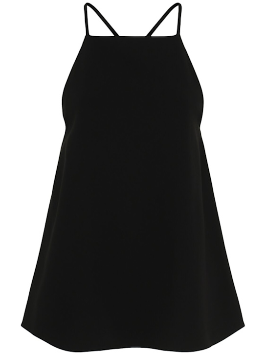 Proenza Schouler: Ensley viscose crepe top - Black - women_0 | Luisa Via Roma