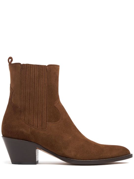 Buttero: Annie suede ankle boots - Sigaro - women_0 | Luisa Via Roma