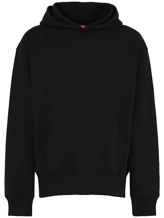 Diesel: S-macs loose fit hoodie - Black - men_0 | Luisa Via Roma