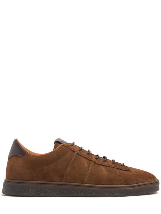 Buttero: Stunning leather sneakers - Sigaro - men_0 | Luisa Via Roma