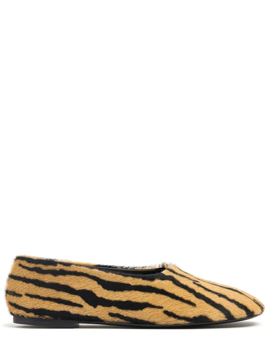 Proenza Schouler: 5mm Glove printed ponyskin ballerinas - Orange / Black - women_0 | Luisa Via Roma