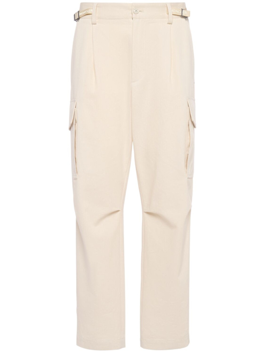 Moncler: Cotton gabardine cargo pants - men_0 | Luisa Via Roma