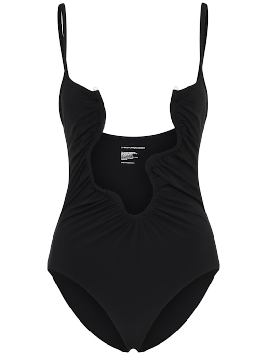 Christopher Esber: Salacia one piece swimsuit - Black - women_0 | Luisa Via Roma