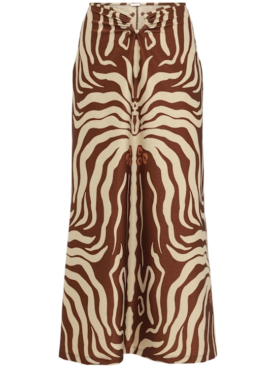 Johanna Ortiz: Shimmering Keel printed midi skirt - women_0 | Luisa Via Roma