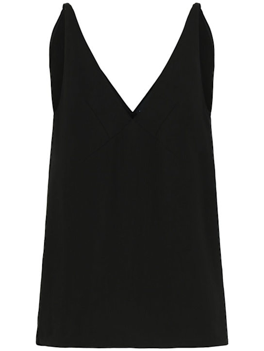 Proenza Schouler: Mitchell viscose blend tank top - Black - women_0 | Luisa Via Roma