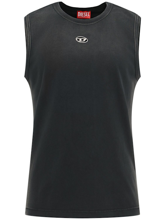 Diesel: T-Brico tank top - Grey - men_0 | Luisa Via Roma
