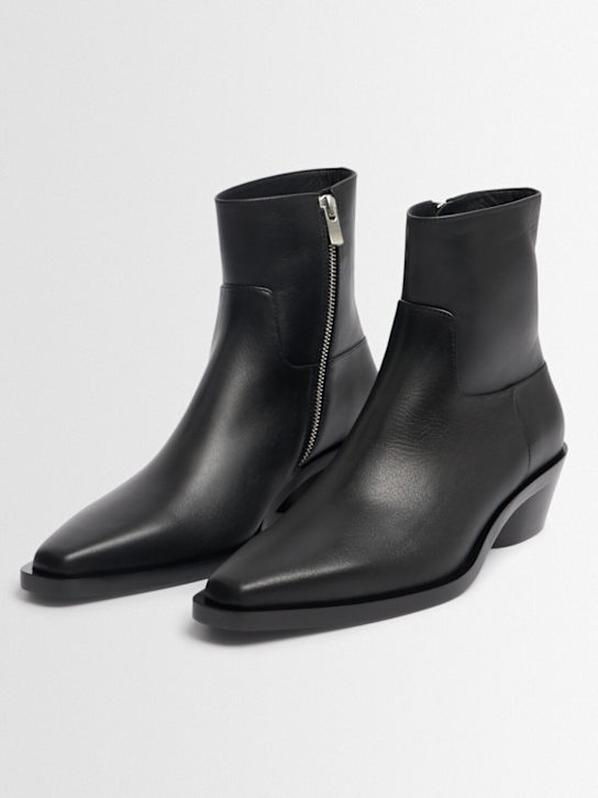 Proenza Schouler: 40mm Bronco leather booties - Black - women_1 | Luisa Via Roma