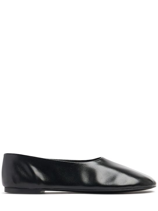 Proenza Schouler: 5mm Glove slick napa ballerina flats - Black - women_0 | Luisa Via Roma