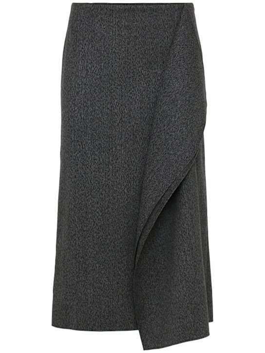 Proenza Schouler: Amery textured wool deconstructed skirt - Heather Grey - women_0 | Luisa Via Roma