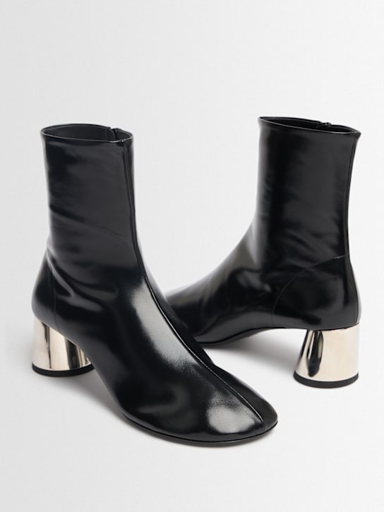 Proenza Schouler: 50mm Glove slick napa ankle boots - Black - women_1 | Luisa Via Roma