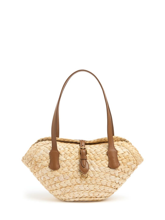 Dolce&Gabbana: Straw shoulder bag - Natural/Caramel - women_0 | Luisa Via Roma