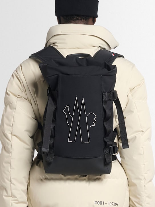 Moncler Grenoble: Logo water repellent nylon backpack - men_1 | Luisa Via Roma