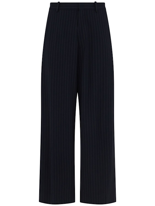 Acne Studios: Jotam pinstripe viscose pants - Navy - men_0 | Luisa Via Roma