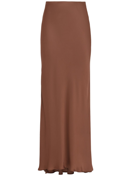 Annagreta: Maia viscose satin maxi skirt - ブロンズ - women_0 | Luisa Via Roma