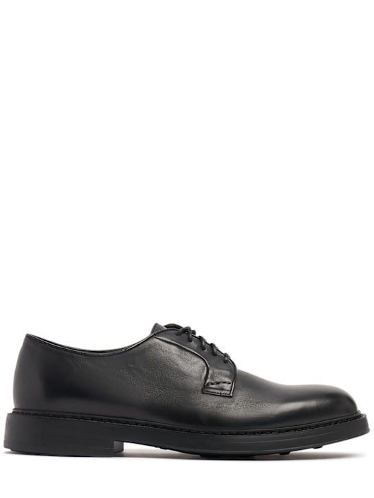 Doucal's: Leather lace-up shoes - ブラック - men_0 | Luisa Via Roma