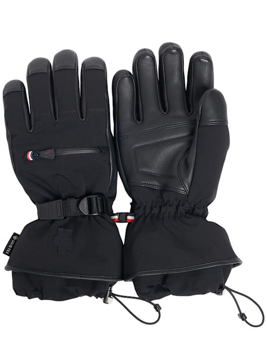 Moncler Grenoble: Padded nylon ski gloves - men_0 | Luisa Via Roma