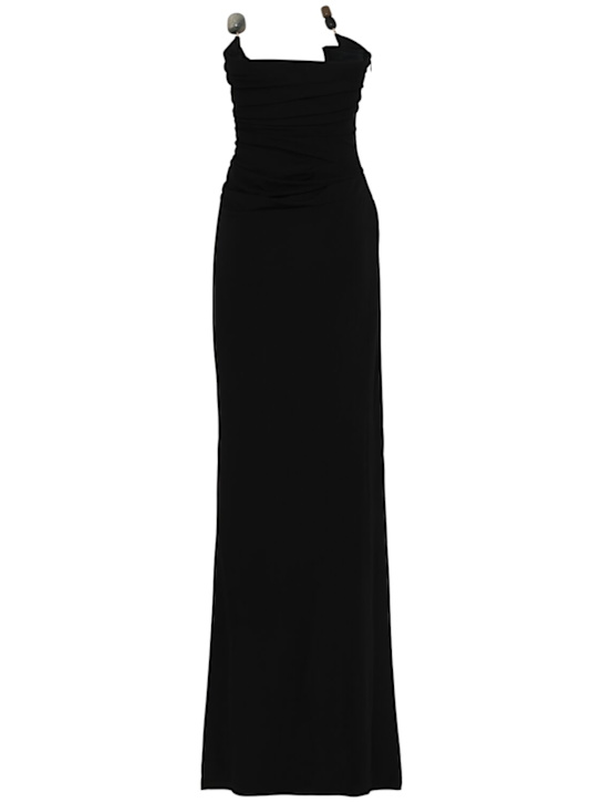Odessa arced strapless dry jersey gown - Thumbnail 2