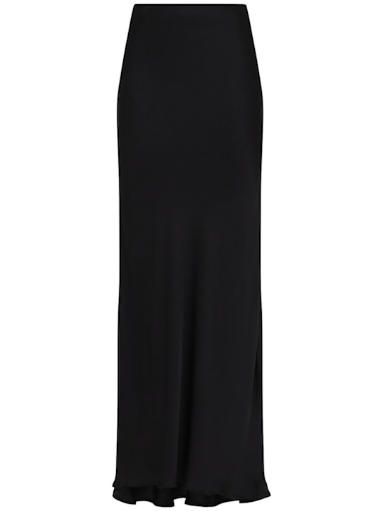 Annagreta: Maia viscose satin maxi skirt - Black - women_0 | Luisa Via Roma