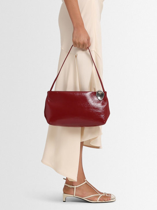 Jil Sander: Jewel zip napa leather shoulder bag - Red - women_1 | Luisa Via Roma
