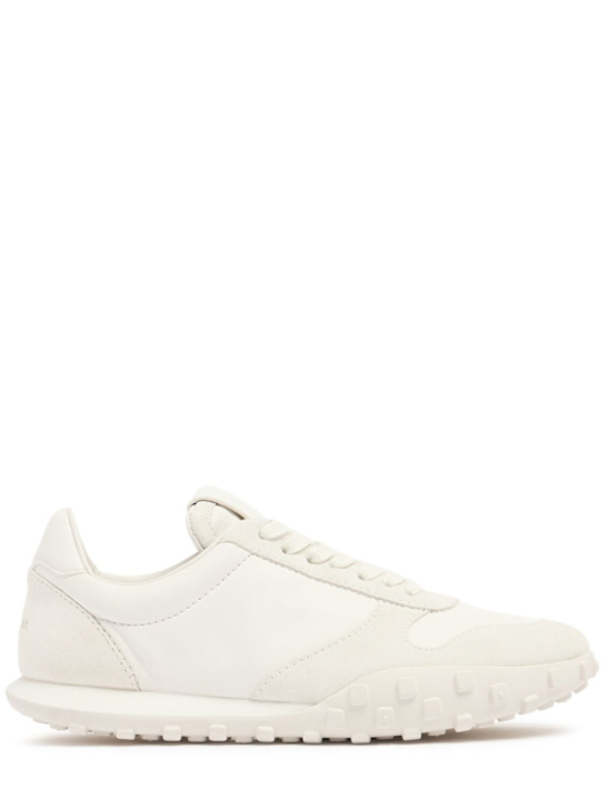 Jil Sander: Tech low top sneakers - Porcelain - women_0 | Luisa Via Roma