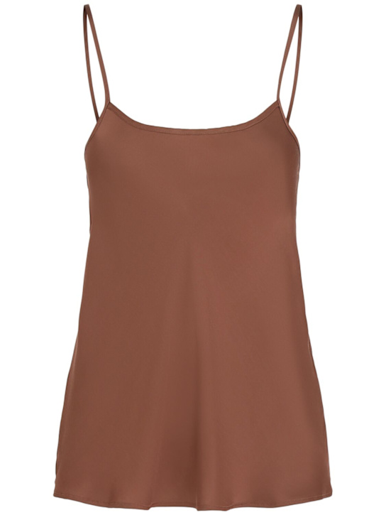 Annagreta: Sienna viscose satin tank top - ブロンズ - women_0 | Luisa Via Roma