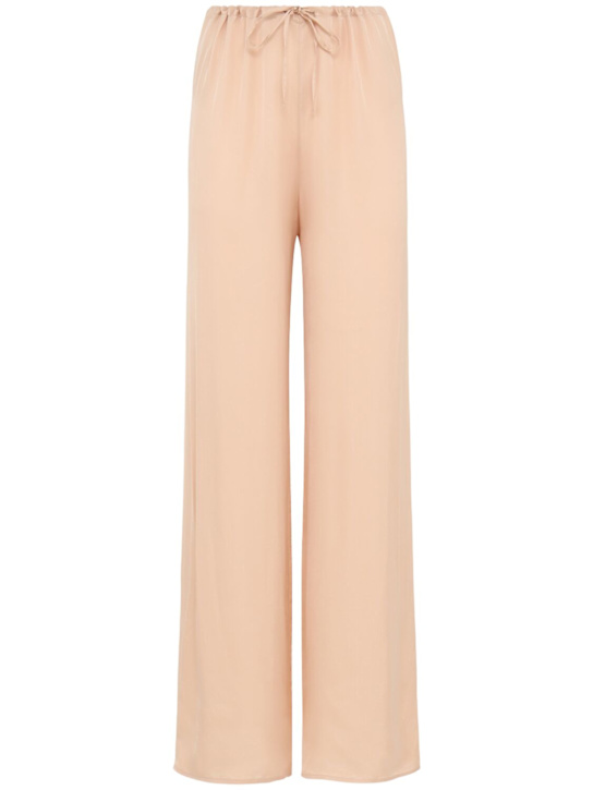 Annagreta: Iris viscose satin pants - ヌード - women_0 | Luisa Via Roma