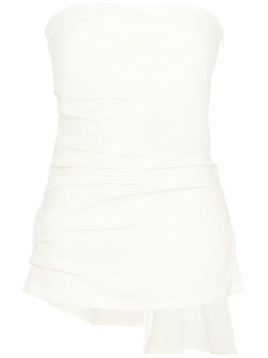 Proenza Schouler: Lena bi-stretch cotton blend top - White - women_0 | Luisa Via Roma