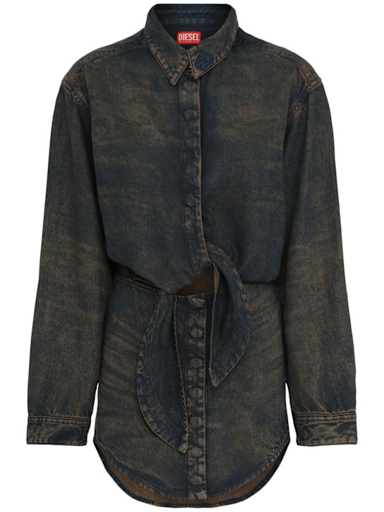 Diesel: De-susan-s mini dress - Black - women_0 | Luisa Via Roma