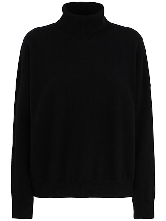 Annagreta: Flaminia wool knit turtleneck sweater - Black - women_0 | Luisa Via Roma