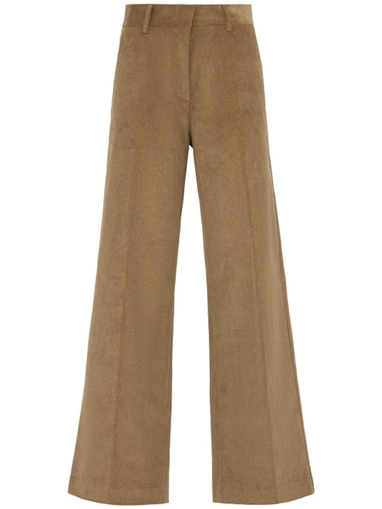 Annagreta: Tea cotton corduroy pants - カーキ - women_0 | Luisa Via Roma