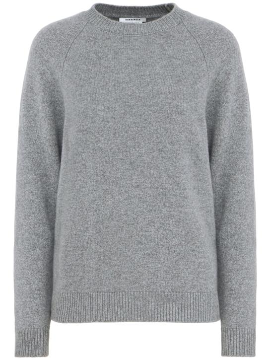 Annagreta: Ida ウールニット クルーネックセーター - グレー - women_0 | Luisa Via Roma