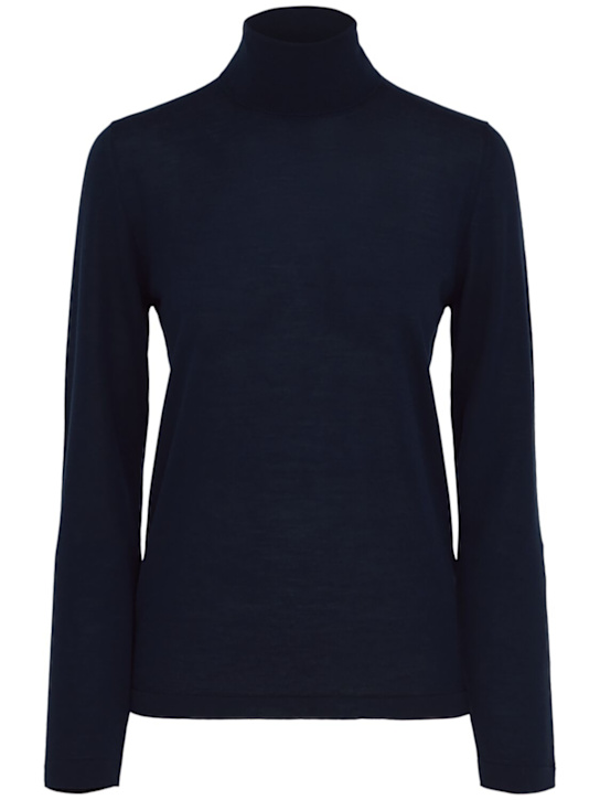 Annagreta: Cloe ウールニット タートルネックセーター - ブルー - women_0 | Luisa Via Roma