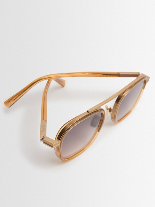 Zegna: Orizzonte I metal & acetate sunglasses - Yellow - men_1 | Luisa Via Roma