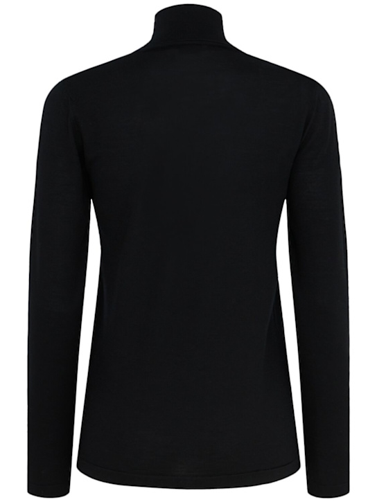 Annagreta: Cloe wool knit turtleneck sweater - Black - women_0 | Luisa Via Roma