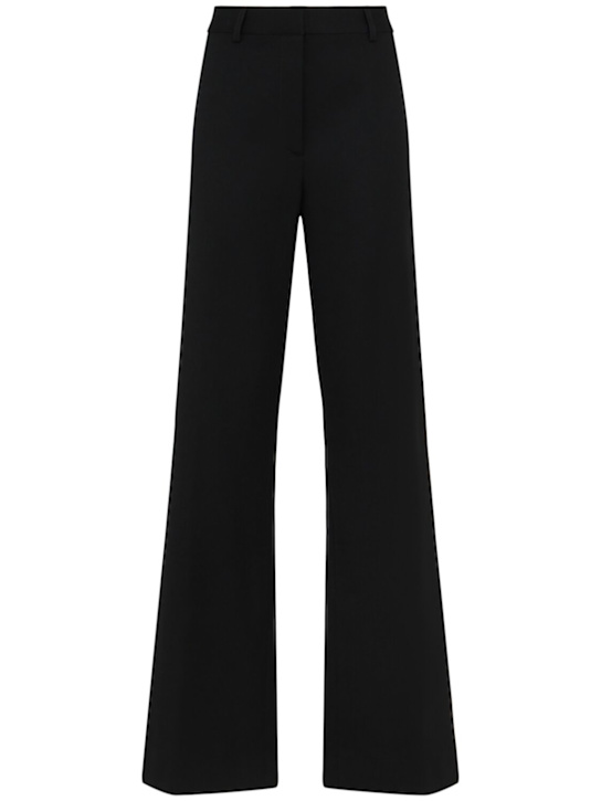 Annagreta: Malika straight leg wool twill pants - Black - women_0 | Luisa Via Roma
