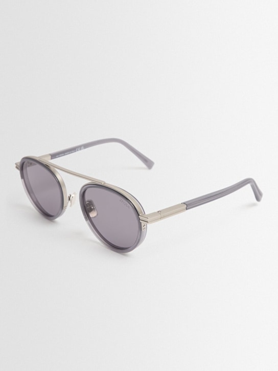 Zegna: Orizzonte II acetate & metal sunglasses - men_1 | Luisa Via Roma