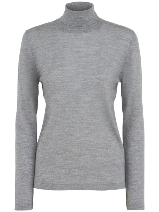 Annagreta: Cloe ウールニット タートルネックセーター - グレー - women_0 | Luisa Via Roma