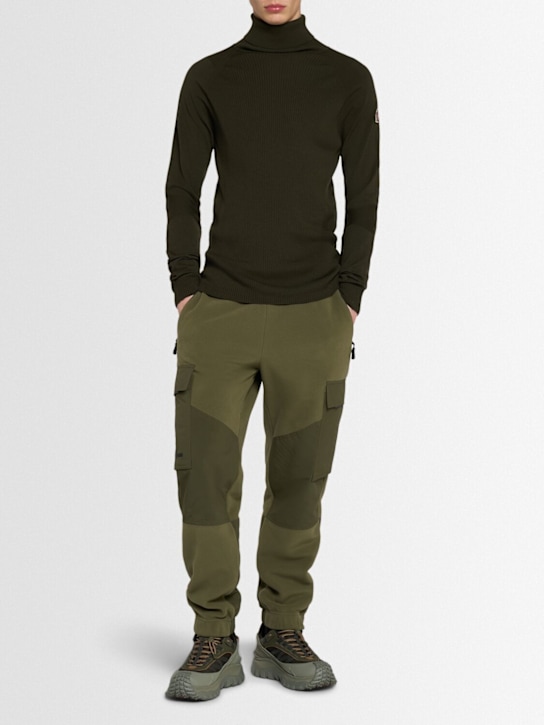 Moncler Grenoble: Virgin wool blend turtleneck sweater - men_1 | Luisa Via Roma