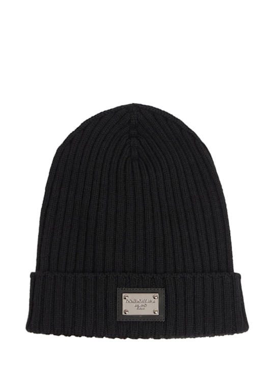 Dolce&Gabbana: Wool knit beanie - kids-boys_0 | Luisa Via Roma