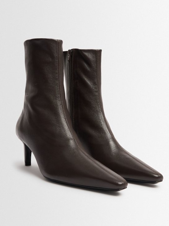 Jude: 65mm Cave stretch leather ankle boots - Brown - women_1 | Luisa Via Roma