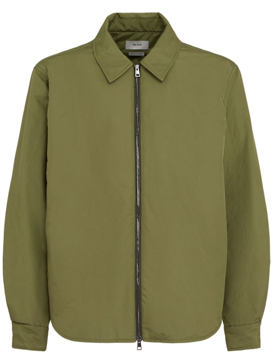 The Core: Padded shirt jacket - Military Green - men_0 | Luisa Via Roma