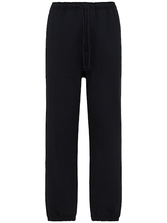 Y-3: Cotton blend track pants - Black - men_0 | Luisa Via Roma