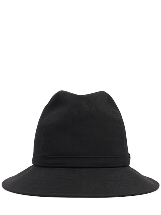 Yohji Yamamoto: Wool fedora - Black - men_0 | Luisa Via Roma