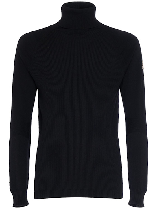 Moncler Grenoble: 初剪羊毛混纺高领毛衣 - men_0 | Luisa Via Roma