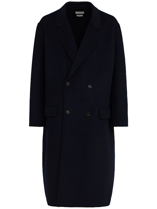 The Core: ウールブレンドダブルブレステッドコート - ブルー - men_0 | Luisa Via Roma